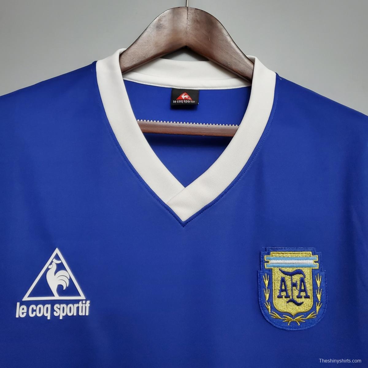 Retro Argentina 1986 away Soccer Jersey