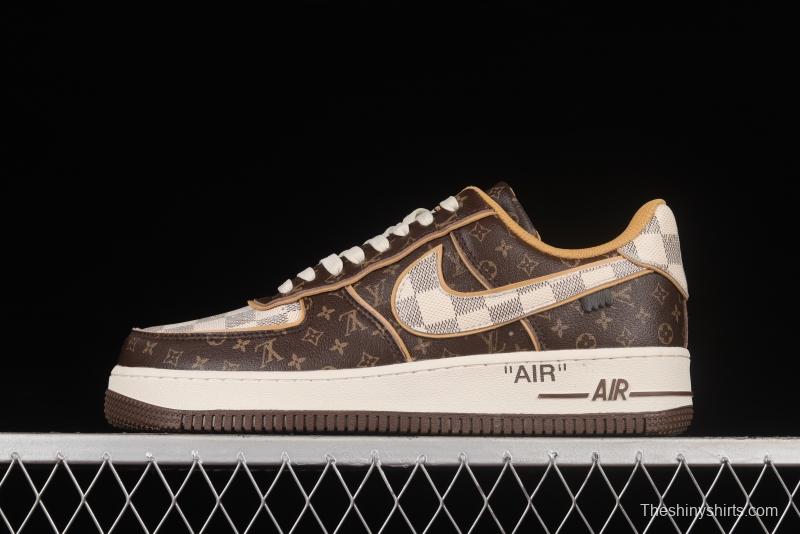 LV x NIKE Air Force 1'07 Low co-branded custom low-top casual sneakers