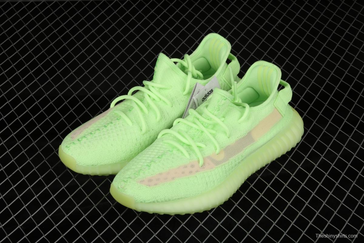 Adidas Yeezy 350 Boost V2 Gid EH5360 Darth Coconut 350 second generation luminous green color matching