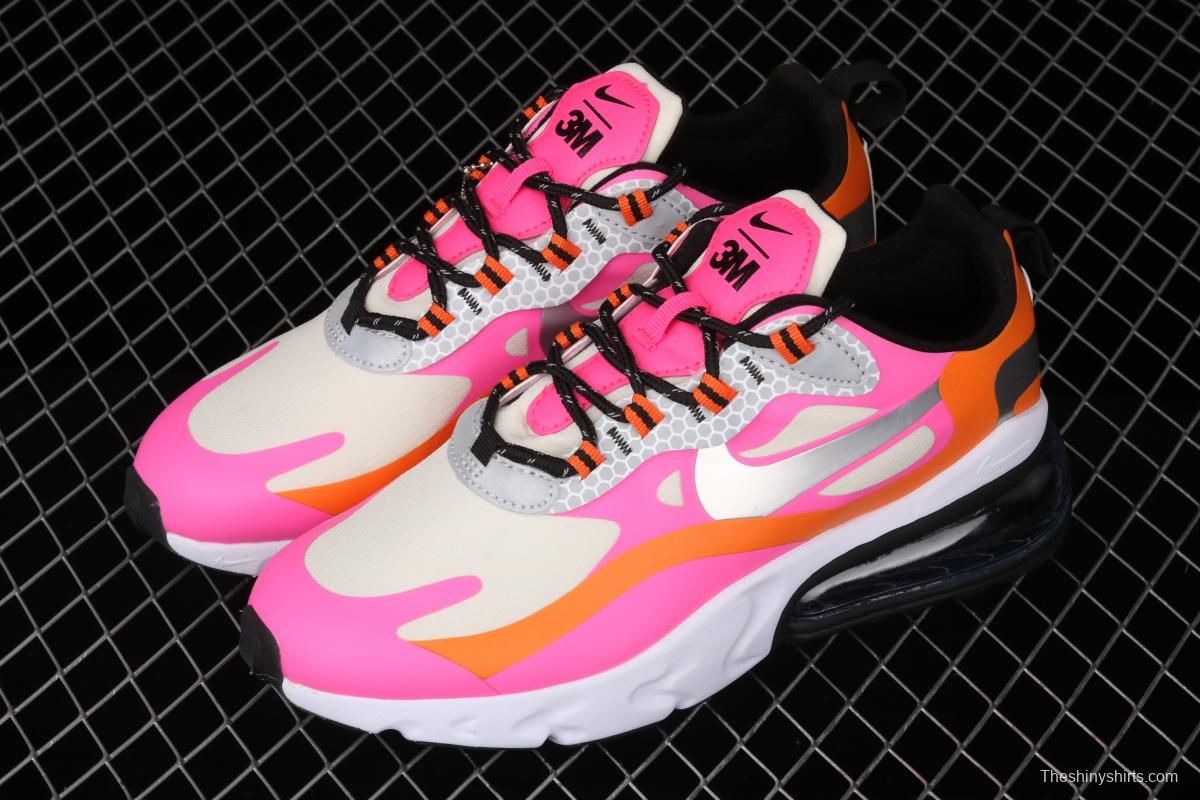 NIKE Air Max 270React new high-frequency mesh hollowing out function half-palm air cushion running shoes CT1834-100