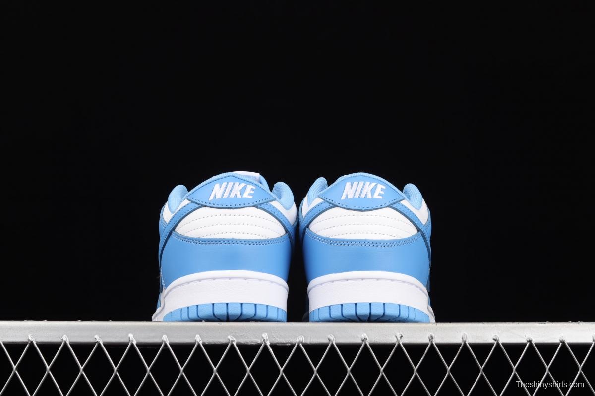 NIKE DUNK Low University Blue White Blue North Carolina White Blue Slam Dunk Series low side Leisure Sports Skateboard shoes DD1391-102