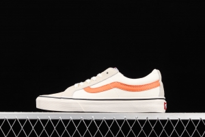 Vans Sk8-Low Reissue S classic white rice and white orange low-top leisure canvas vulcanized board shoes VN0A4UW14WU