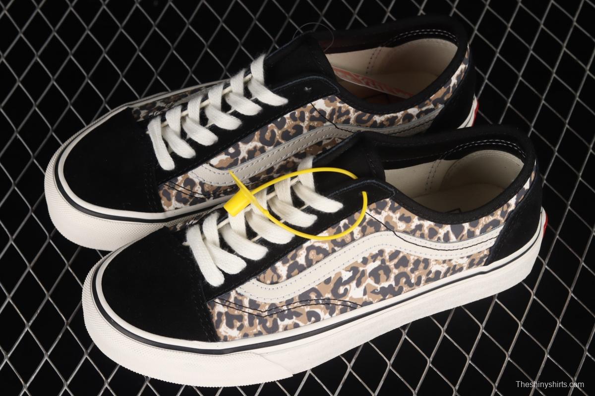 Vans Style 36 popular animal leopard print side stripe sports skateboard shoes VN0A5HYRA6D