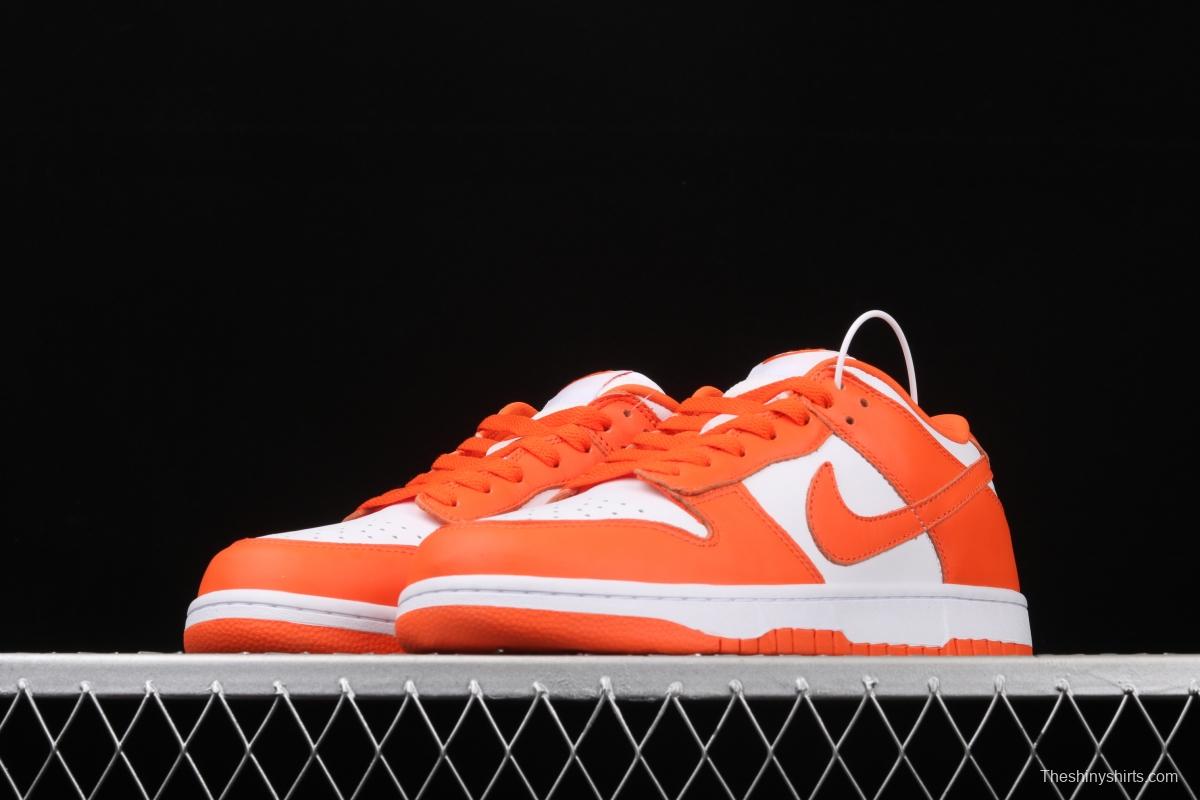 NIKE SB DUNK Low Pro Syracuse white orange board shoes CU1726-101