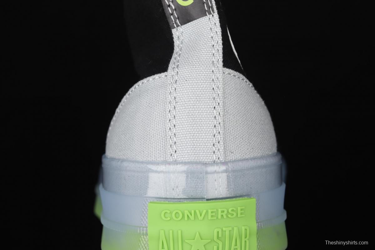 Converse Chuck Taylor All Star CX neutral crystal jelly soles green impact color canvas high upper shoes 170834C