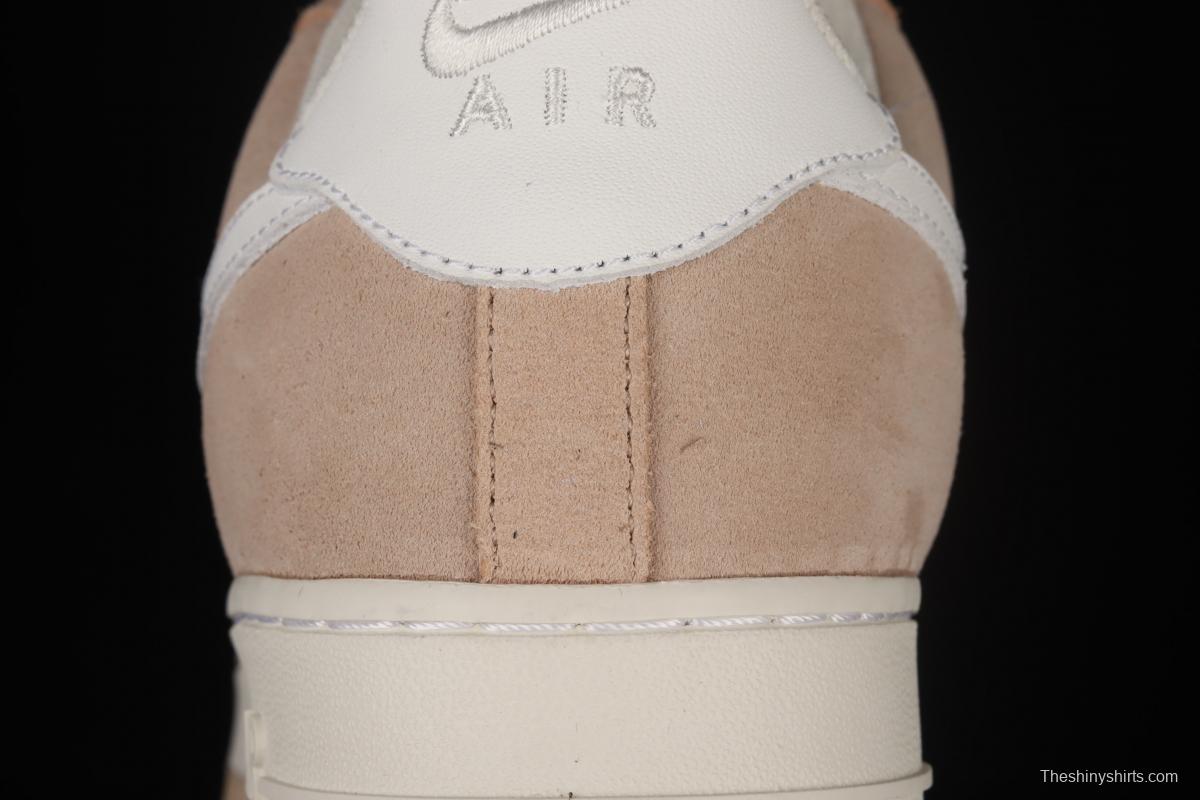 NIKE Air Force 1y07 white brown wheat low-top casual board shoes LZ6699-522