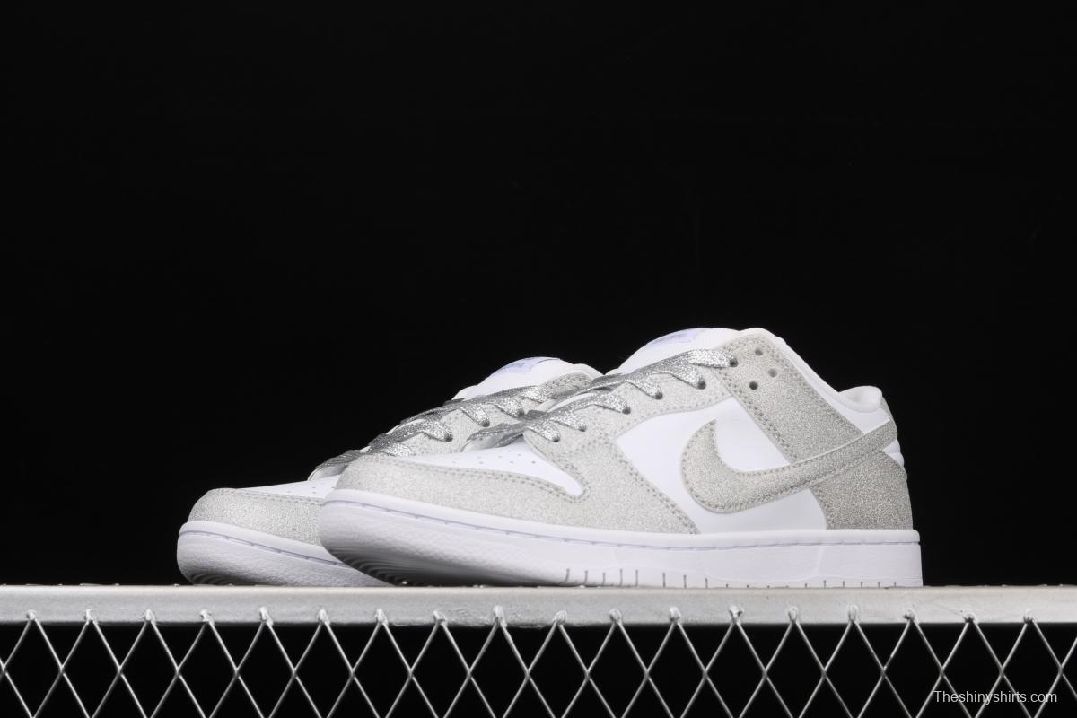 NIKE SB DUNK Low Pro white sky star color matching sports skateboard shoes BQ6817-208