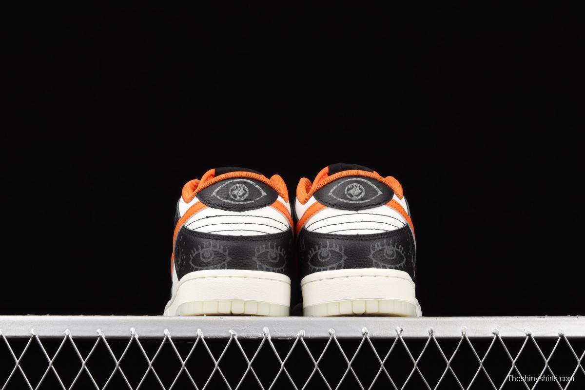 NIKE SB DUNK Low Halloween black, white and orange luminous Halloween SB rebound fashion casual board shoes DD3357-100