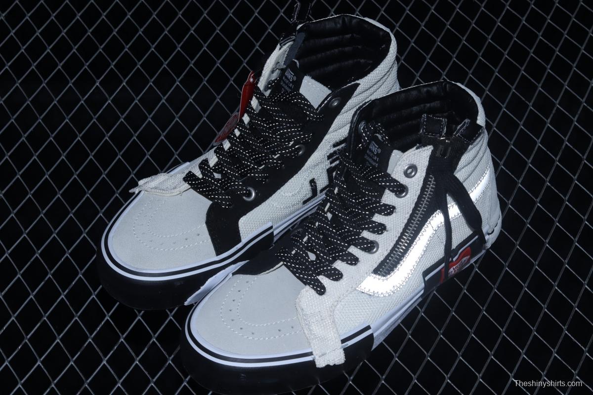 Vans Vault Sk8-Hi Reissue Ca deconstruction high top 3M reflective canvas vulcanized shoes VN0A3WM1TUU