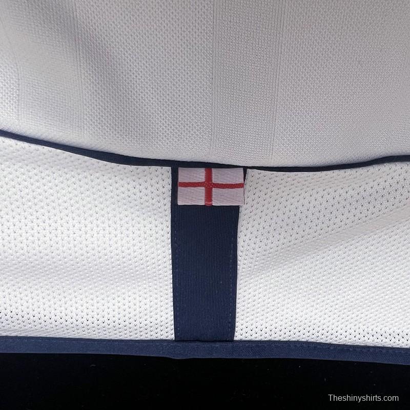 Long Sleeve Retro 2002 England Home Soccer Jersey