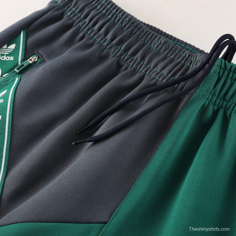 23/24 Adidas Original Green/Grey Full Zipper +Pants