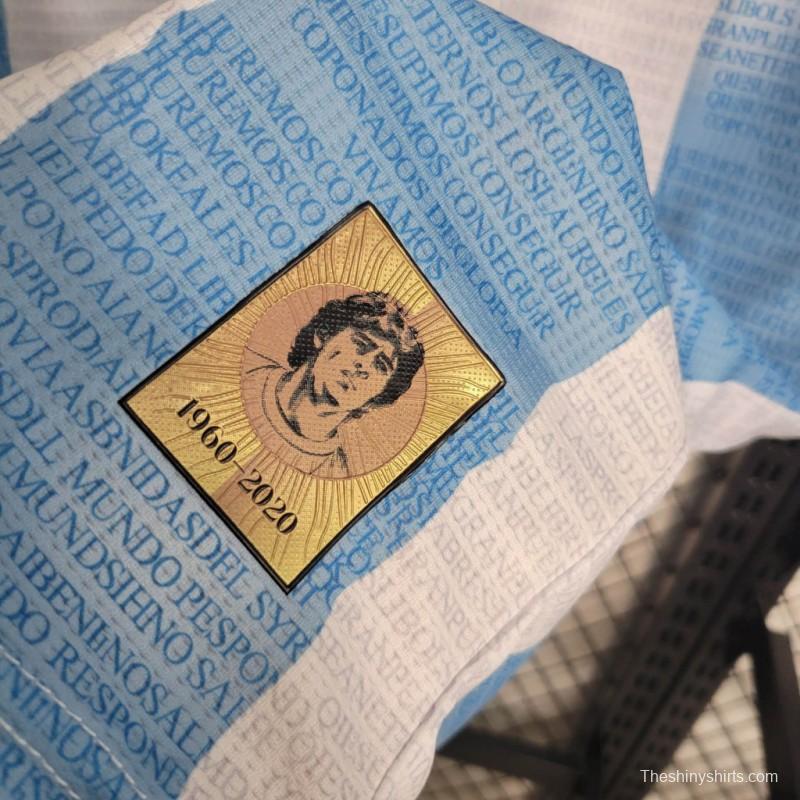 Retro 2021 Argentina x Maradona Tribute Home Jersey