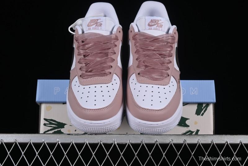 Nike Air Force 1 '07 Low Casual Sneakers in Dusty Rose with Hand-Painted Details - CV8699-578