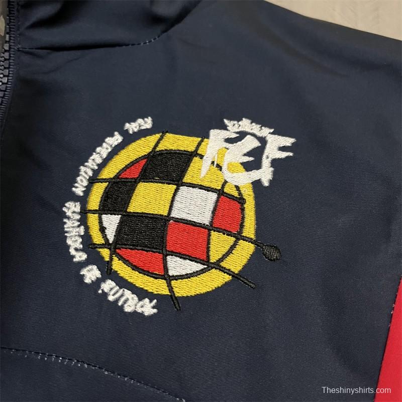 2024 Spain Navy Windbreaker