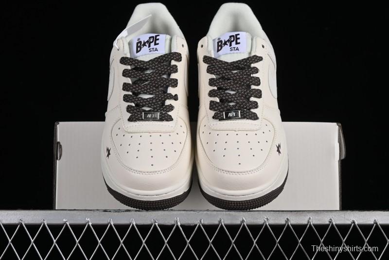Nike Air Force 1 '07 Low BAPE Collaboration - Beige Black Star FG6688-100