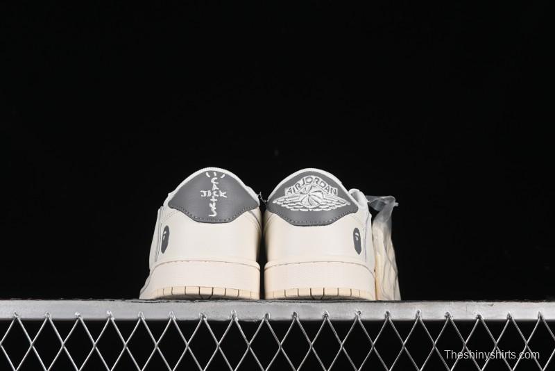 Nike Travis Scott x Fragment Design x Air Jordan 1 Low OG SP AJ1 Bape Collaboration - LJ5188-012