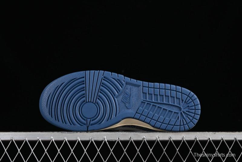 Nike SB Dunk Low CLOT Collaboration - Gray Blue Knit Anniversary Custom Low-Top Casual Skate Shoes - JH8310-950