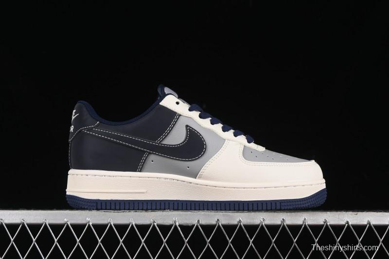 Nike Air Force 1 '07 Low Bape Collaboration - Deep Blue Grey Low-Top Casual Sneakers BB6566-206