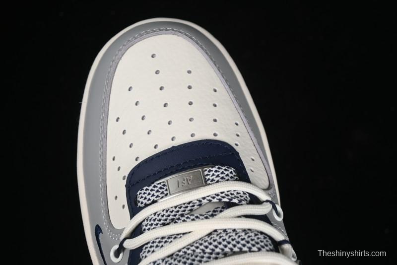 Nike Air Force 1 '07 Low The North Face Collaboration - Grey Blue Drawstring Low-Top Casual Sneakers - SJ1198-700