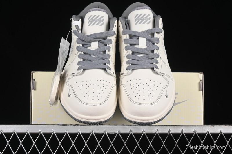 Nike Air Jordan 1 Low OFF-WHITE Collaboration Retro Basketball Shoes - CF3688-022