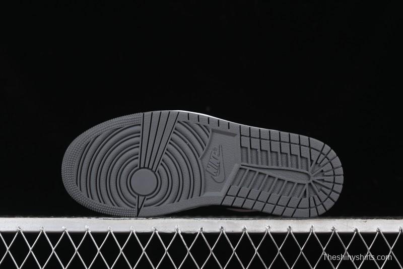 Nike Air Jordan 1 Low Iron Grey Casual Sneakers - 553558-152