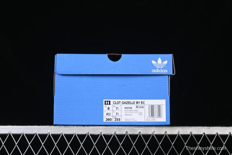 Adidas Clot x Originals Gazelle Indoor Retro Casual Slip-Resistant Wear-Resistant Low-Top Sneakers - IH3725