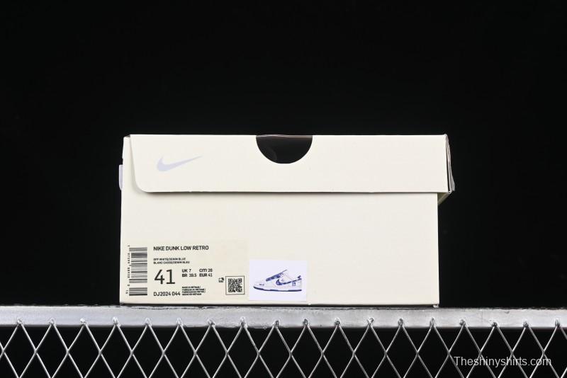 Nike SB Dunk Low MLB Collaboration - Denim Blue Swoosh Anniversary Customized Low-Top Casual Sneakers - DJ2024-044