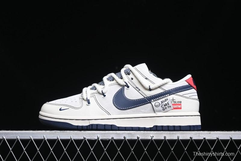 Nike SB Dunk Low Stone Island Anniversary Edition Customized Low-Top Casual Skate Shoes - YX5066-201