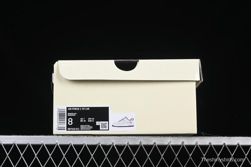 Nike Air Force 1 '07 Low Supreme Collaboration Casual Sneakers with Full-Length Air Cushion - BB7518-012