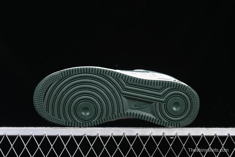 Nike Air Force 1 '07 Low Stussy Collaboration Green Suede Swoosh Low-Top Casual Sneakers - CH6336-511