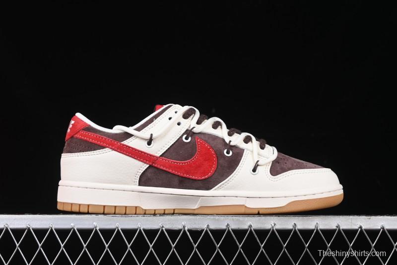 Nike SB Dunk Low Year of the Snake Series - Lace-Up Red Hook Anniversary High-End Custom Low-Top Casual Skate Shoes - YX5066-266