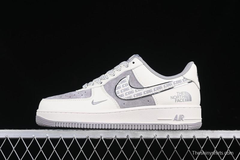 Nike Air Force 1 '07 Low The North Face x CDG Light Bone Swoosh Casual Sneakers - BB7518-014