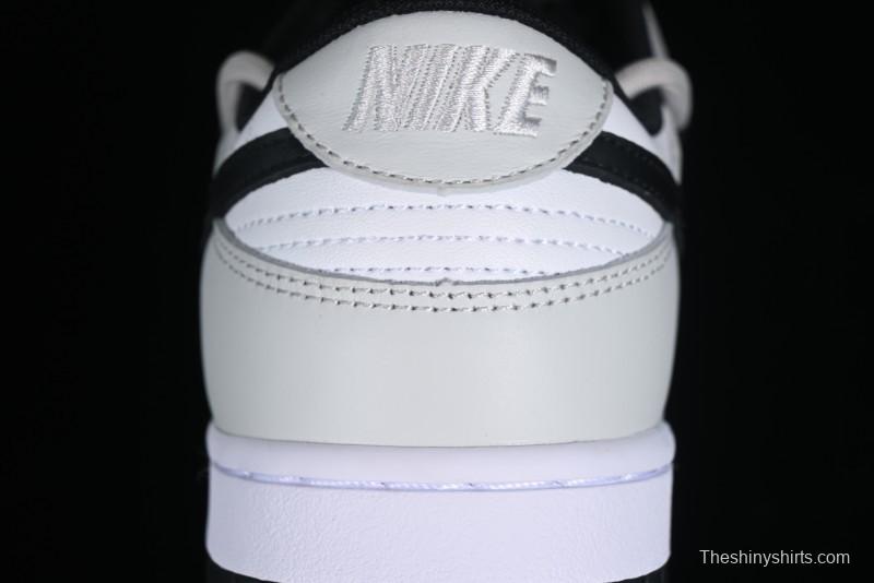 Nike Dunk Low Letter Panda Black Grey High Street Deconstructed SB Strap Low-top Casual Skate Shoes - CW1590-100