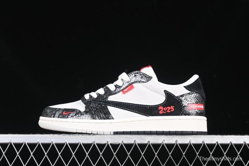 Nike Travis Scott x Fragment Design x Air Jordan 1 Low OG SP AJ1 Collaboration Sneakers - DM9288-010