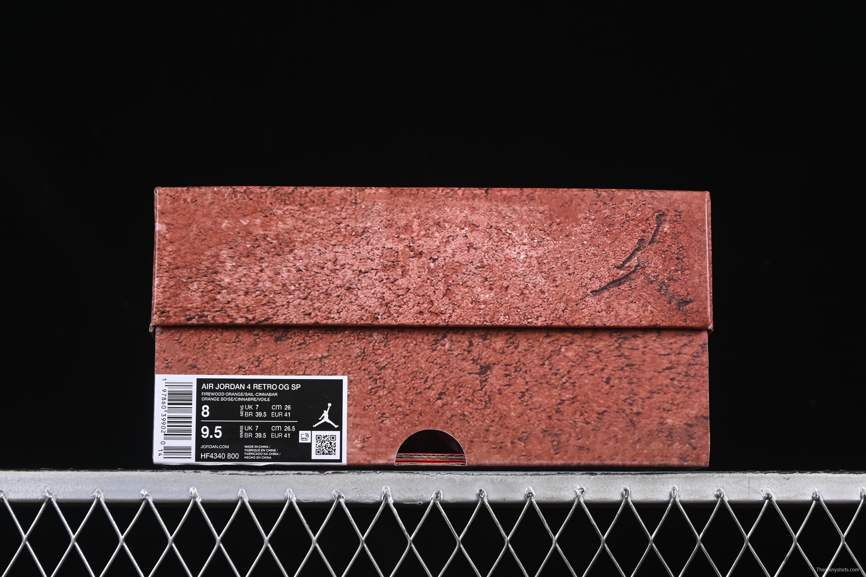 Nike Nigel Sylvester x Air Jordan 4 OG "Brick By Brick" Retro Basketball Shoes - HF4340-800