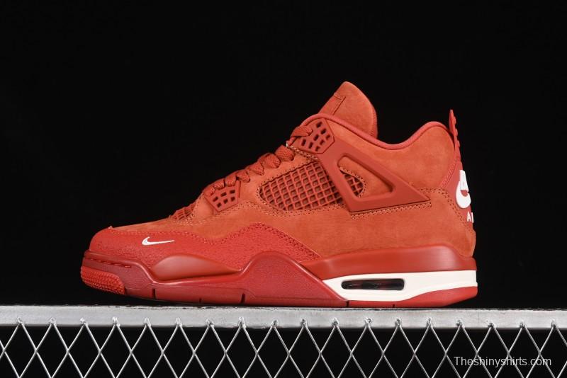 Nike Nigel Sylvester x Air Jordan 4 Retro High OG "Brick By Brick" Sneakers - HF4340-800