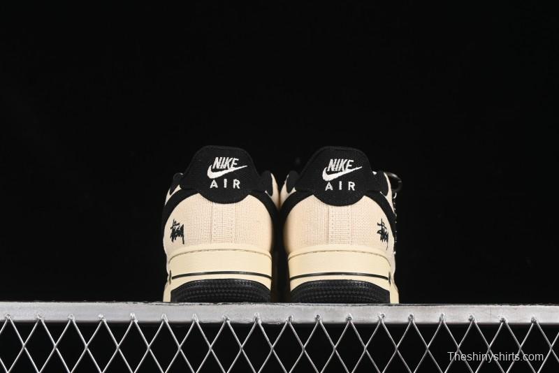 Nike Air Force 1 '07 Low Stussy Collaboration Hemp Low-Top Casual Sneakers - XX3168-153
