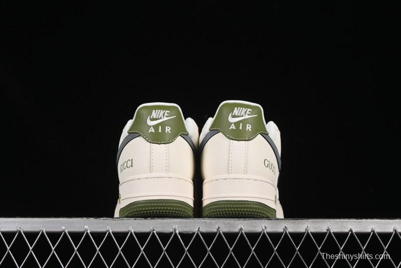 Nike Air Force 1'07 Low Gucci Collaboration Green Grey Pattern Casual Sneakers - XS1958-563