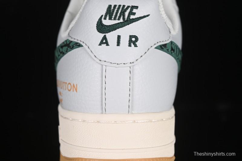 Nike Air Force 1 '07 Low LV Collaboration Green Stone Grain Gum Sole Casual Sneakers - ZH2598-306