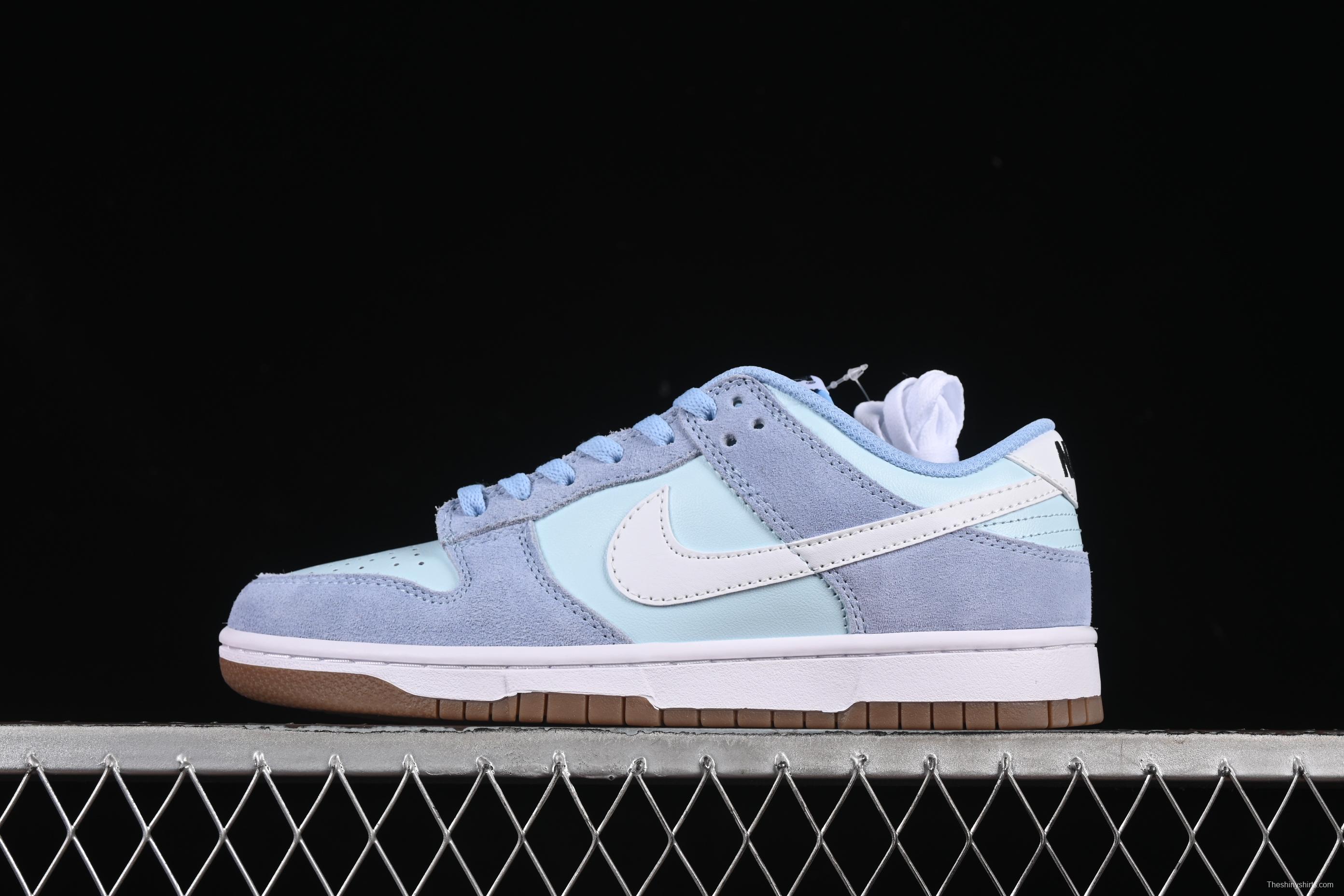 Nike Dunk Low Retro Casual Sneakers in Leather and Suede with Pre-Aged Coconut Milk Sole - IB6399-400
