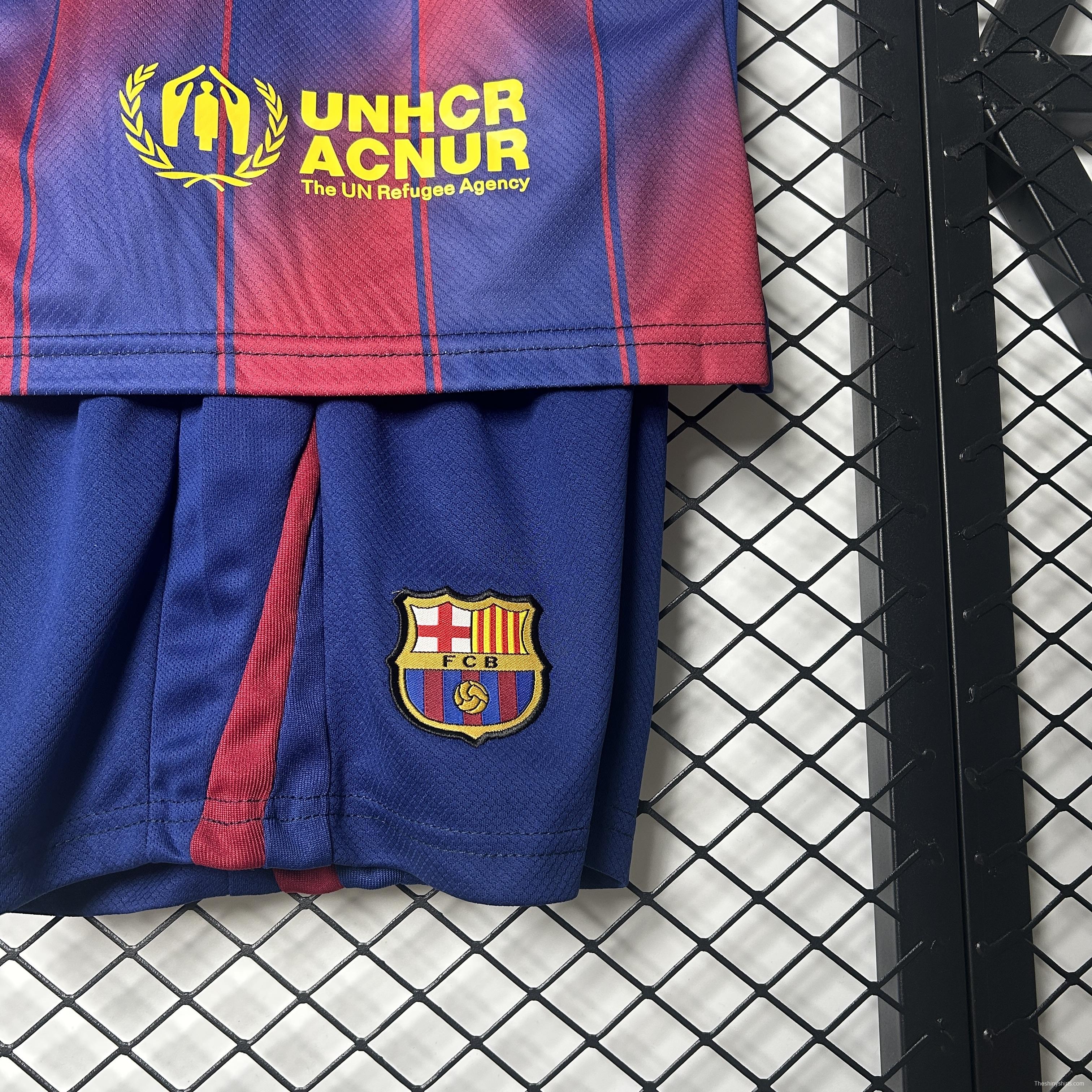 25/26 Kids Barcelona Home Size 16-28 Jersey