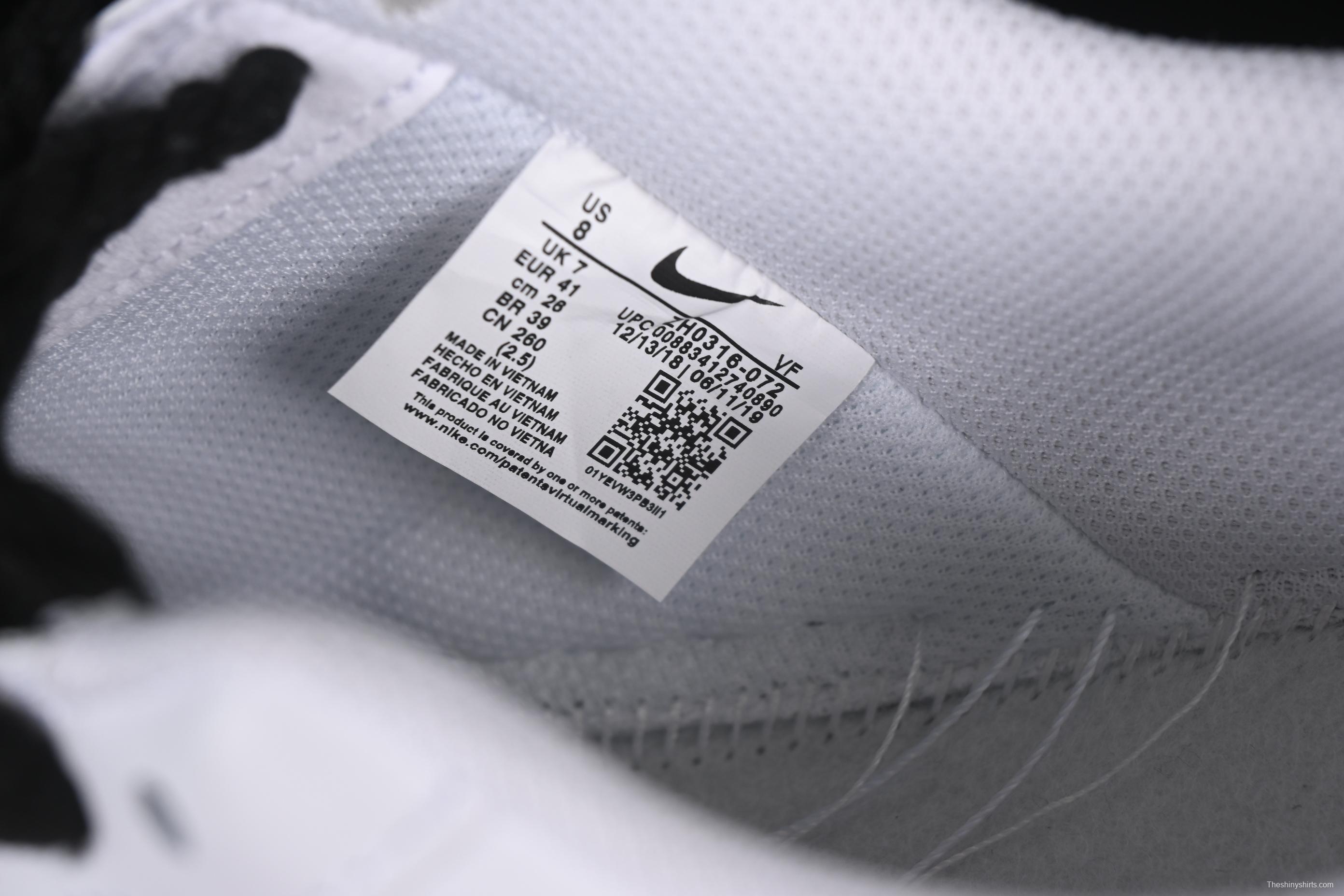 Nike Air Force 1 '07 Low White Black Hemp Casual Sneakers - ZH0316-072