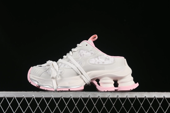 GG-CC Star Same Style Lace-Up Hollow Out Chunky Sneakers with 5cm Height Increase - G25U9910 Pink
