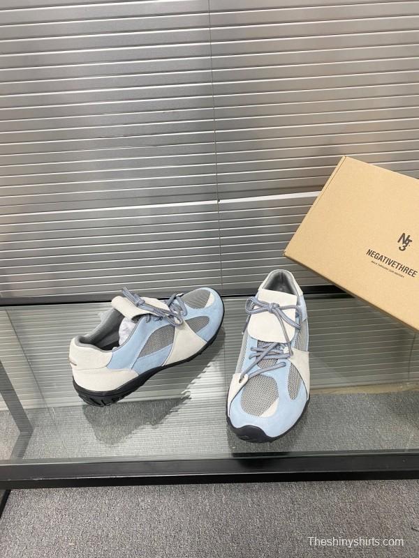 2025 Women Puma Light Blue White Oxford Leather Breathable Sneakers KFY00280