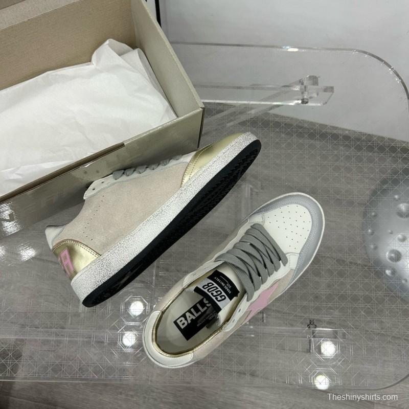 2024 Unisex GGDB White Pink Grey Leather Suede Low Top Sneakers MJ00260