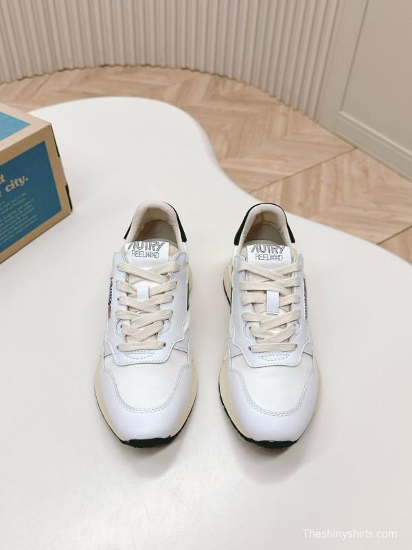 2024 Unisex Autry White Green Black Leather Mesh Sneakers MJ00330