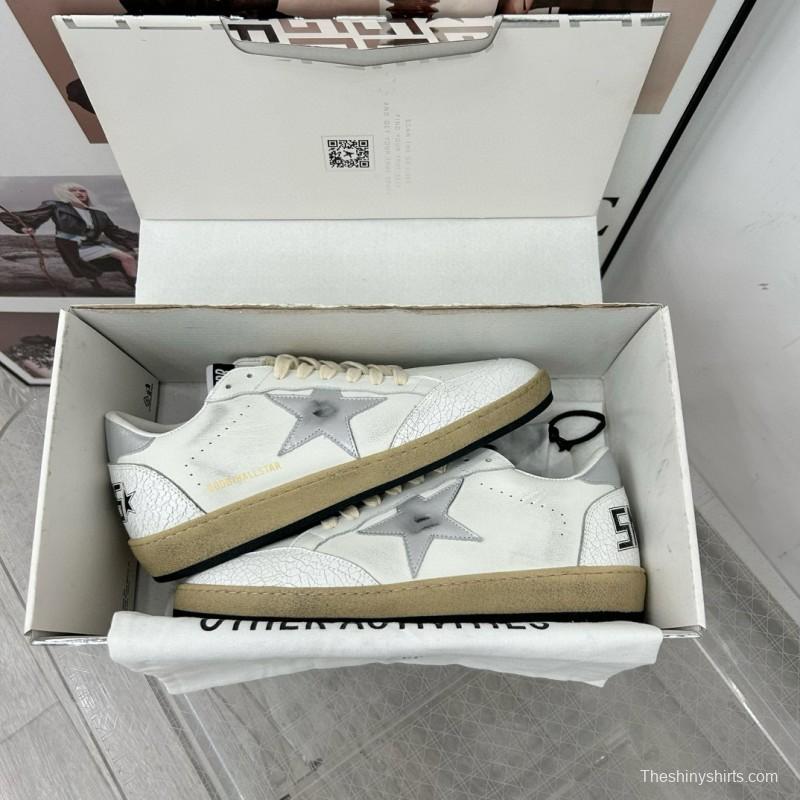 2024 Unisex GGDB White Grey Leather Low Top Sneakers MJ00260