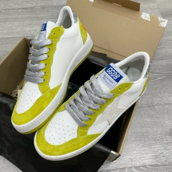2024 Unisex GGDB White Yellow Suede Leather Sneaker MJ00260