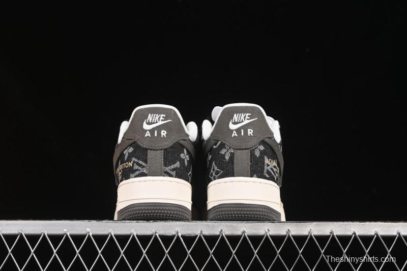 Nike Air Force 1 '07 Low LV Collaboration Black Gold Casual Sneakers - JJ2508-703