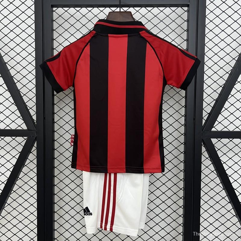 98/99 Kids AC Milan Home Size 16-28 Jersey